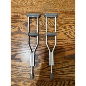 American Girl Doll Crutches Accessory Set Silver Gray Adjustable 18" Doll EUC